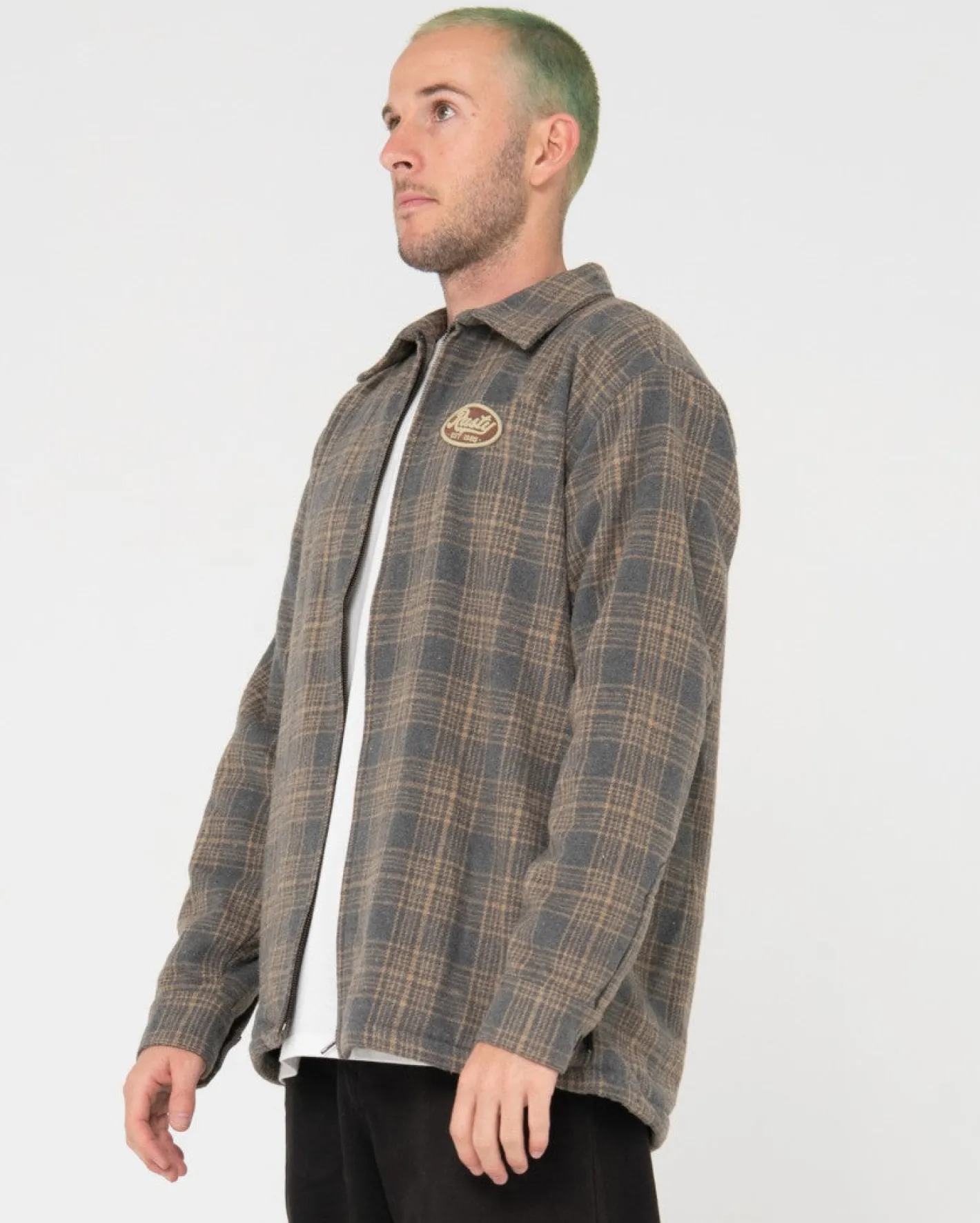 Discount Woodchuck Woven Plaid Zip Up Jacket Mens Jackets
