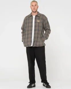 Discount Woodchuck Woven Plaid Zip Up Jacket Mens Jackets