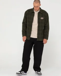 Sale Woodchuck Woven Plaid Zip Up Jacket Mens Jackets