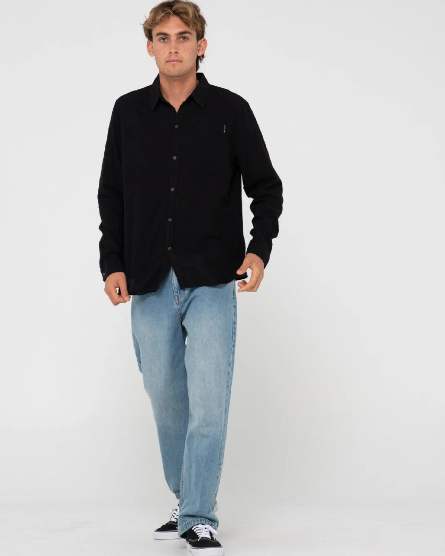 Outlet Yuma Linen Long Sleeve Shirt Mens Shirts